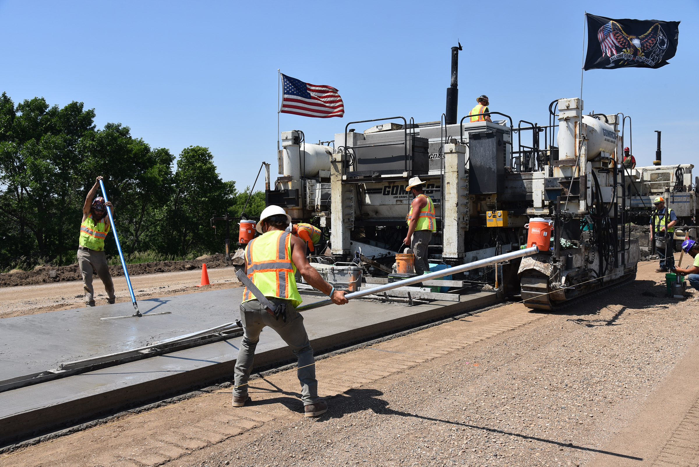 Photo: A crew at work on Hwy 210